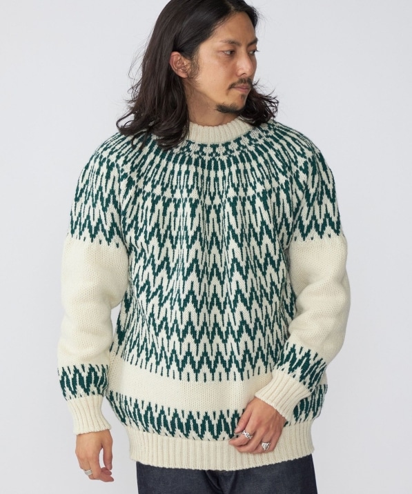 SHIPS別注】Guernsey Woollens: アイスランディック クルーネック