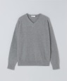AMOMENTO: RACOON V-NECK KNIT �O���[