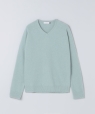 AMOMENTO: RACOON V-NECK KNIT �~���g