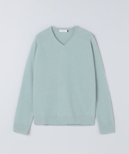 AMOMENTO: RACOON V-NECK KNIT
