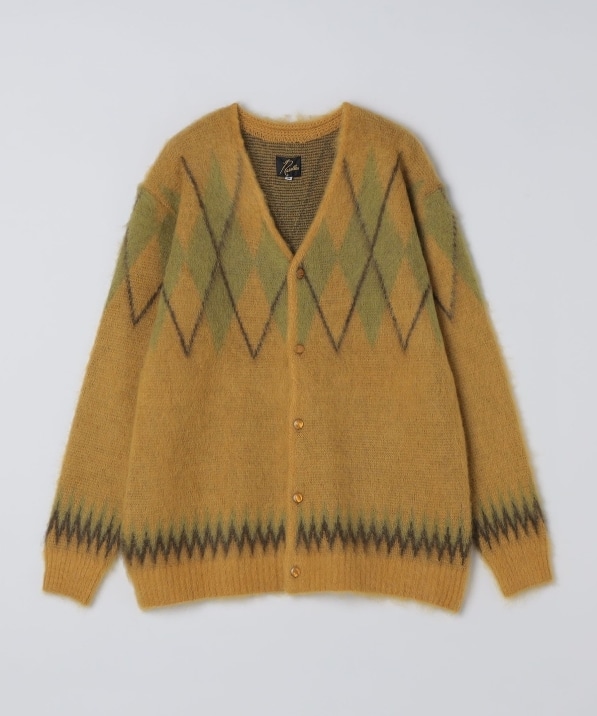 NEEDLES: MOHAIR CARDIGAN ARGYLE