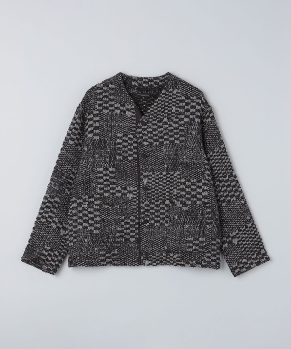 ENGINEERED GARMENTS: KNIT CARDIGAN BLOCK JAQUARD