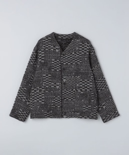 ENGINEERED GARMENTS: KNIT CARDIGAN BLOCK JAQUARD