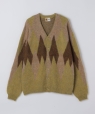 TOWNCRAFT: MOHAIR SHAGGY JACQUARD CARDIGAN �}�X�^�[�h