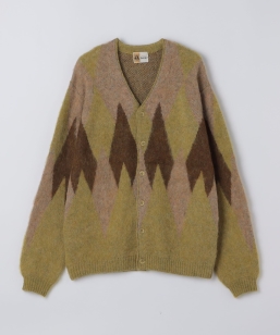 TOWNCRAFT: MOHAIR SHAGGY JACQUARD CARDIGAN