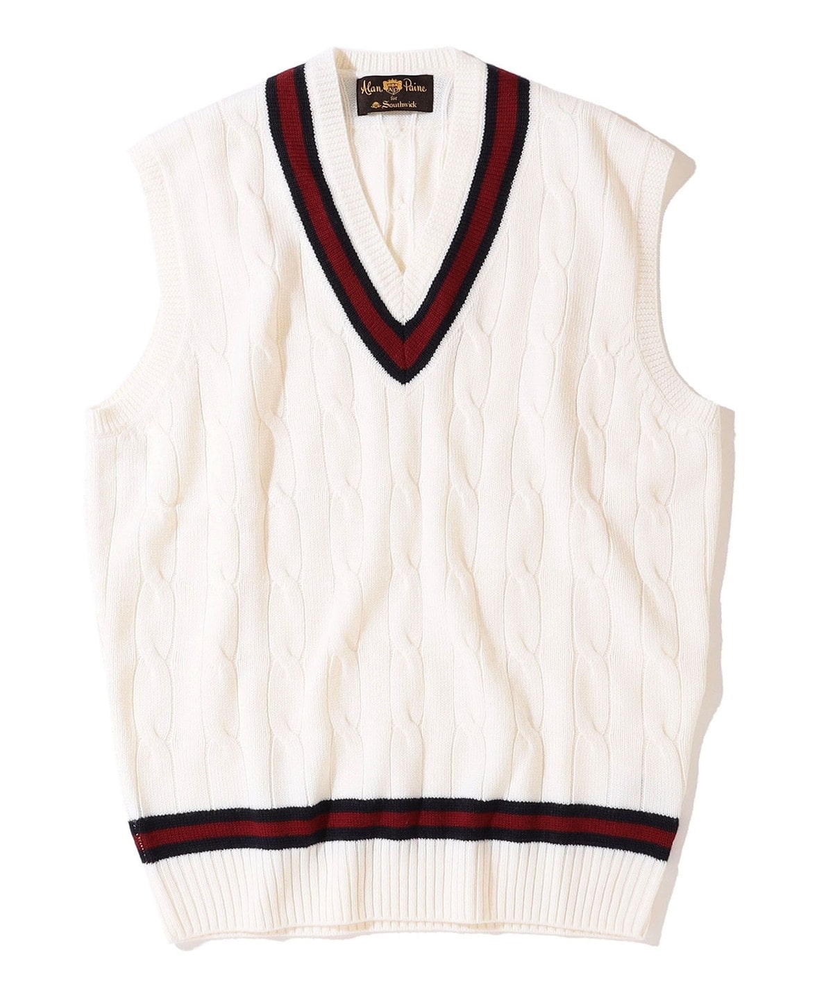 【Southwick別注】Alan Paine: Wool Cricket Vest ナチュラル