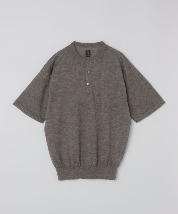 BATONER: CHOMA HENLEY NECK SHORT SLEEVE