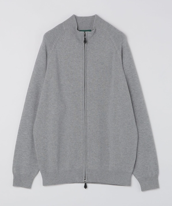 ALANPAINE: 12ゲージ ウール/コットン ファネルネック ジップアップ