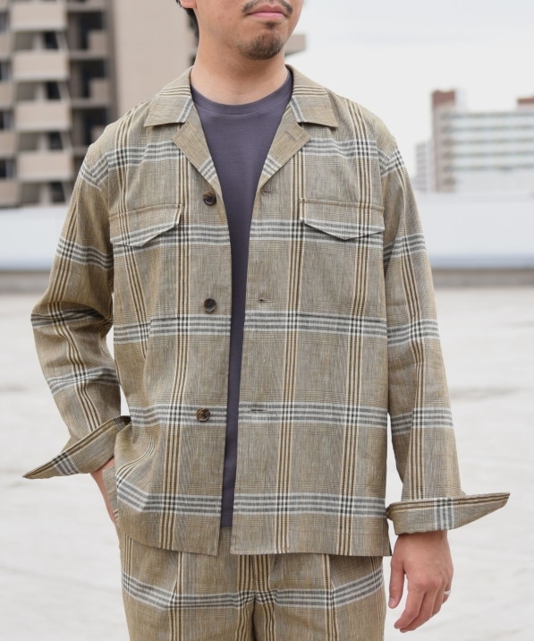 Ships リネンストレッチ チェック シャツジャケット セットアップ対応 アウター ジャケット Ships 公式サイト 株式会社シップス
