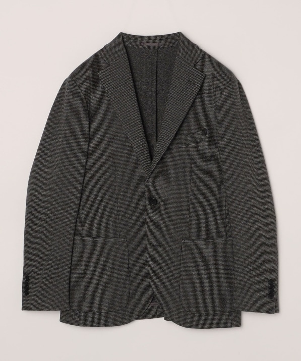 BY ハウンドトゥース＆チェック ルーズジャケット SHIPS: ハウンドトゥース チェック ジャージー ジャケット