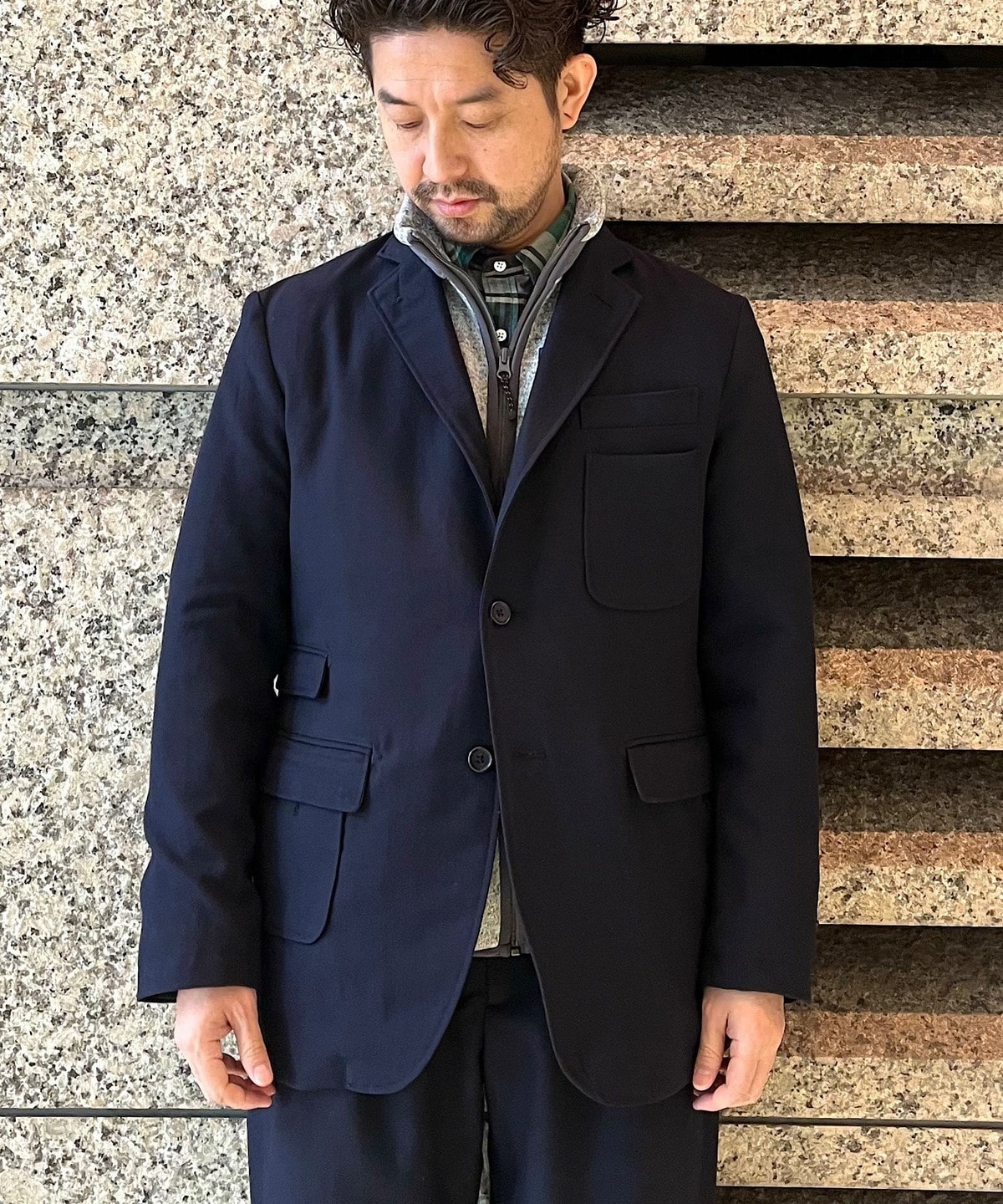 Southwick別注】Engineered Garments: Wool Serge Navy Blazer Jacket ...