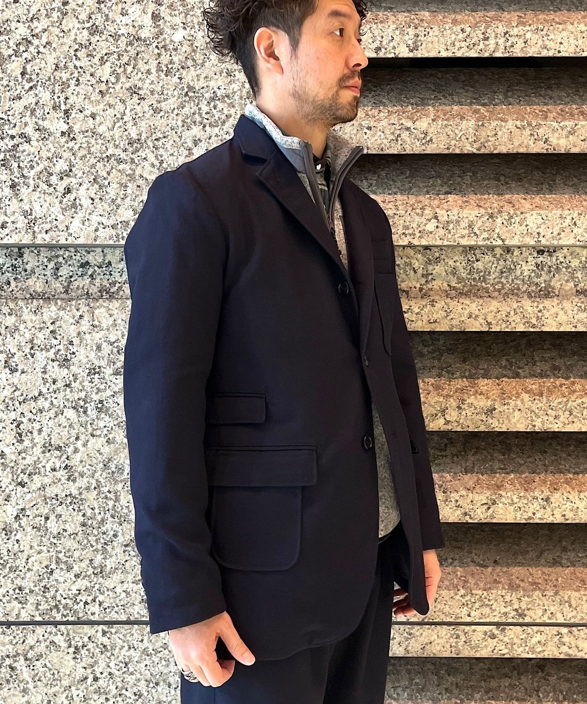 Southwick別注】Engineered Garments: Wool Serge Navy Blazer Jacket