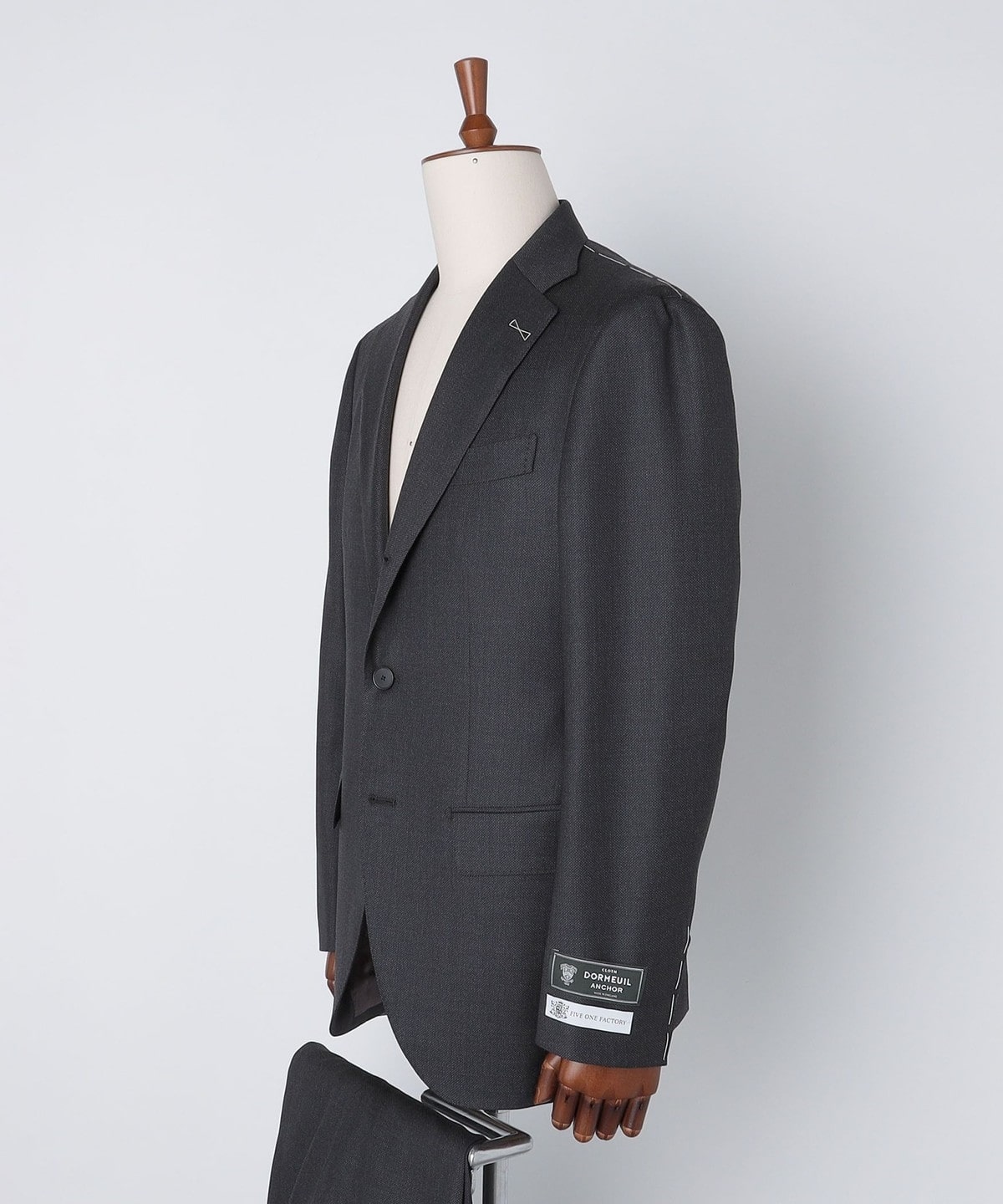 SHIPS スリーピーススーツ DORMEUIL ドーメル シップス グレー-