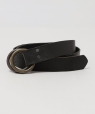 GROWN&SEWN: O-Ring Signature Leather Belt ブラック