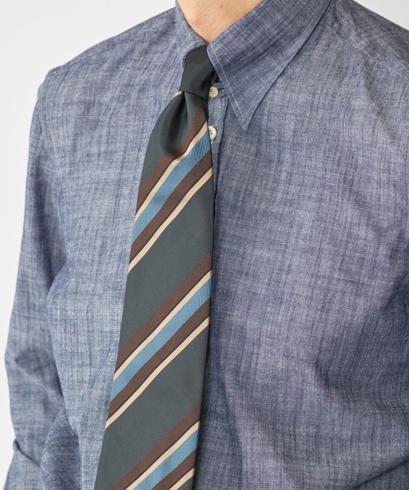 【新品】Holliday & Brown／レジメンタルタイ／ブラウン／ブルー Holliday＆Brown: シルク レジメンタル ネクタイ｜ SHIPS 公式サイト