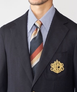 【極美品】FRANCO BASSI　ネクタイ　GOLDEN 80 レジメンタル 未使用】FRANCO BASSI ネクタイ GOLDEN 80 レジメンタル