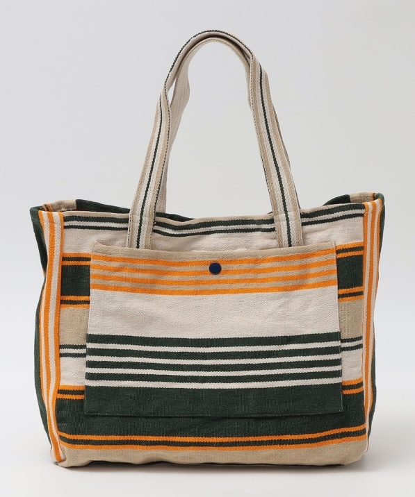 ORIGINAL MADRAS TRADING COMPANY: STRIPE MAT WEAVE TOTE