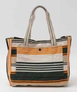 ORIGINAL MADRAS TRADING COMPANY: STRIPE MAT WEAVE TOTE