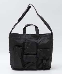 BAICYCLON by bagjack: MULTI POCKET 2WAY TOTE BAG MEDIUM (BLACK2)