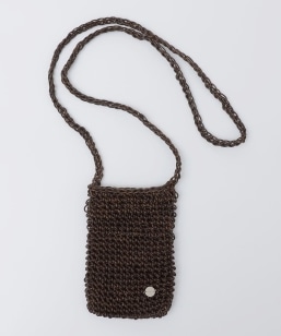 AMOMENTO: MINI HAND LEATHER NET BAG
