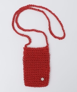 AMOMENTO: MINI HAND LEATHER NET BAG