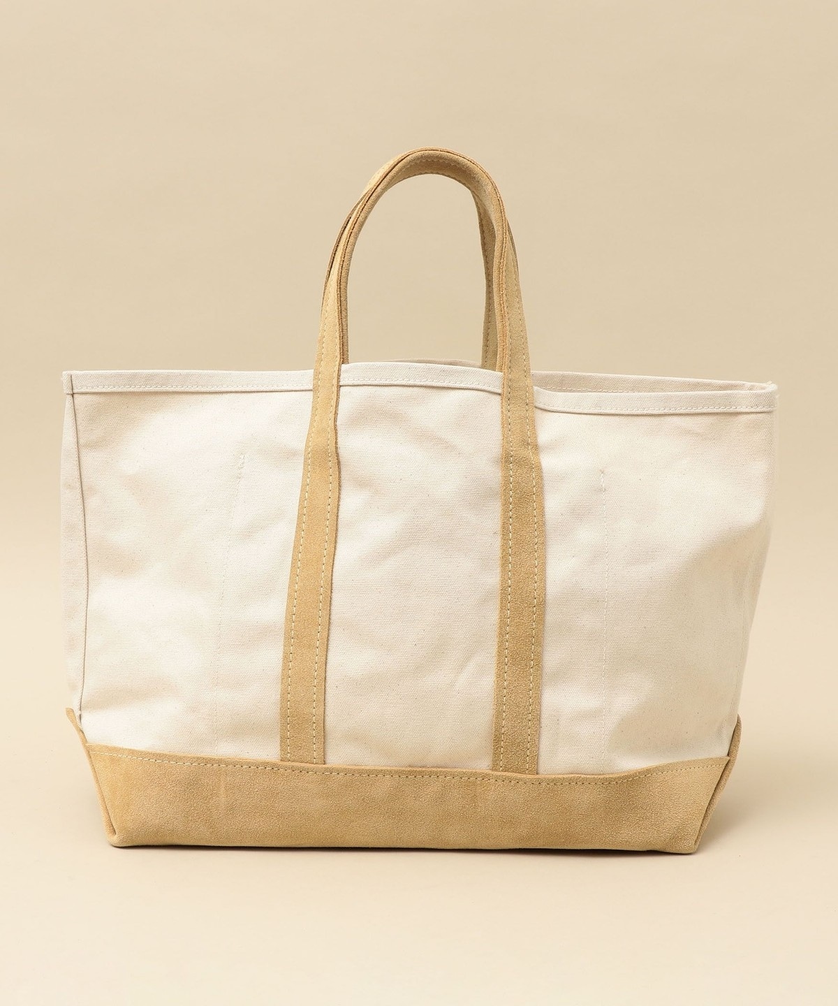 STANLEY & SONS: CANVAS SUEDE TOTE M ナチュラル