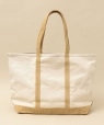 STANLEY & SONS: CANVAS SUEDE TOTE L ナチュラル