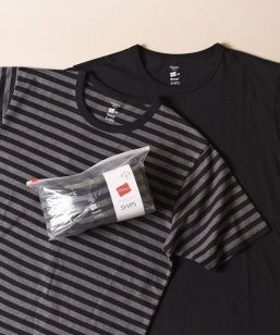 Hanes×SHIPS: ʒ 'Colors' RECOVER(R) N[lbNTVc iBORDER & SOLID SETj(2g)