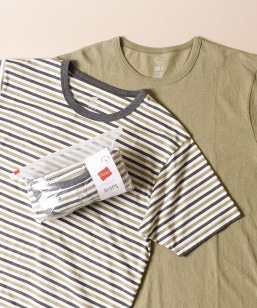 Hanes×SHIPS: ʒ 'Colors' RECOVER(R) N[lbNTVc iBORDER & SOLID SETj(2g)