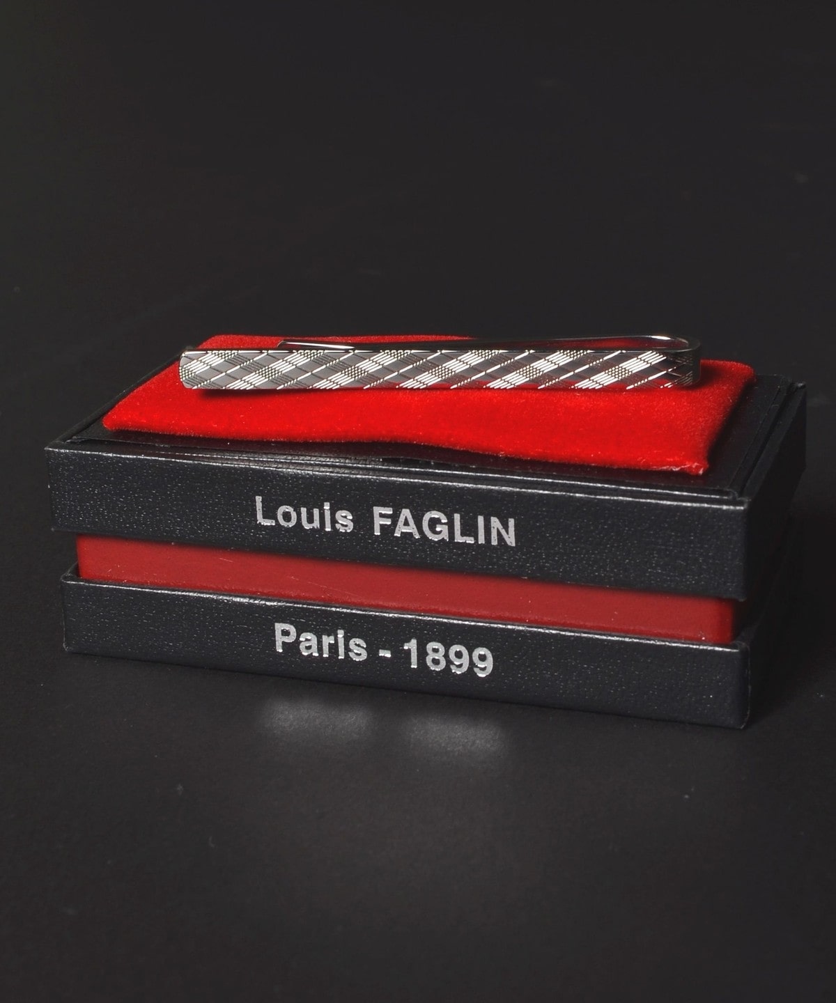 LOUIS FAGLIN: チェック ネクタイピン シルバー