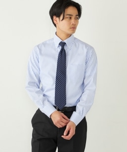 SHIPS Colors:ストライプ ワイドカラー ロングスリーブ シャツ