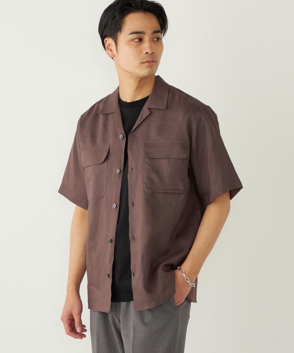 SHIPS Colors:���~�[ 100% �I�[�v���J���[ �V���[�g�X���[�u �V���c