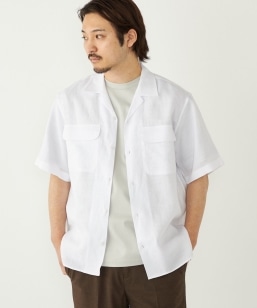 SHIPS Colors:���~�[ 100% �I�[�v���J���[ �V���[�g�X���[�u �V���c