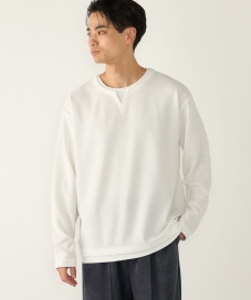 フクレ ジャカード フェイク レイヤード キーネック ロンT｜ SHIPS