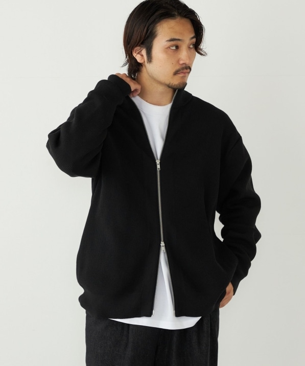 MODESTY INDUSTRY セーター　黒緑 ニンジャセーター（ウール・高い通気性）【AXESQUIN 凌