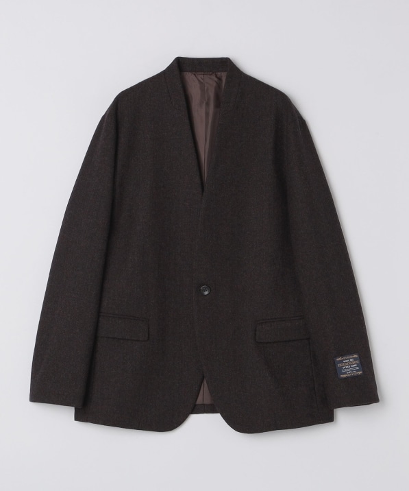 SHIPS Colors:T/W ツイード ノーカラー ジャケット(セットアップ対応