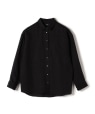SHIPS Colors:〈洗濯機可能〉リネン レギュラーカラー シャツ ブラック