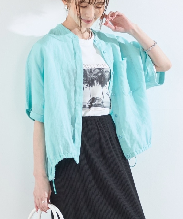 SHIPS Colors:�q����@�\�r���[�����l�� (EURO Linen) �h���X�g �V���c2��