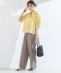 SHIPS Colors:�q����@�\�r���[�����l�� (EURO Linen) �{�N�V�[ �p�t�X���[�u �V���c��
