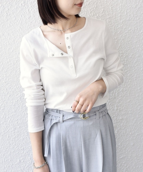 予約》SHIPS Colors:〈手洗い可能〉シアー ドライタッチ ヘンリー