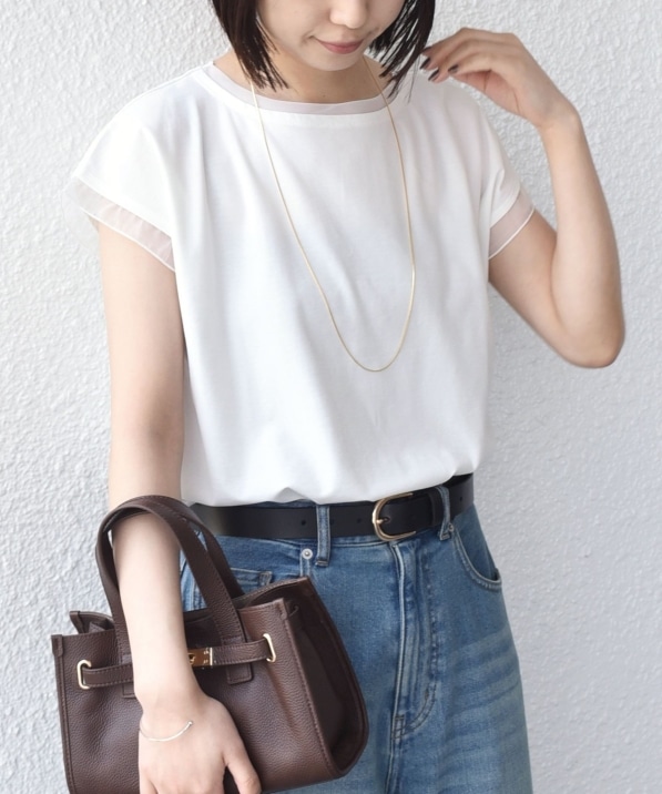 SHIPS Colors:〈接触冷感・手洗い可能〉クールタッチ シアーコンビTEE