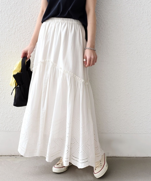 SHIPS Colors:�q��􂢉\�r�X�J���b�v ���[�X �X�J�[�g