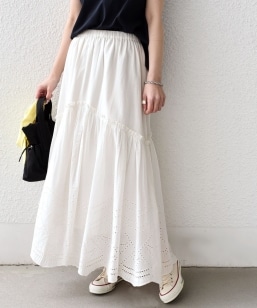 SHIPS Colors:�q��􂢉\�r�X�J���b�v ���[�X �X�J�[�g