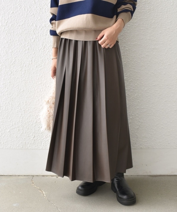 ETHOS グレー プリーツスカート ETHOS グレー プリーツスカート