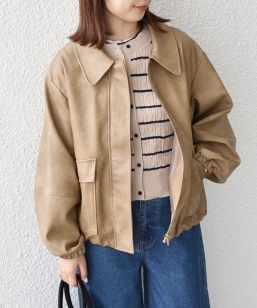 GANNI ベージュ レザーシャツジャケット GANNI ベージュ レザーシャツジャケット GANNI ベージュ レザー