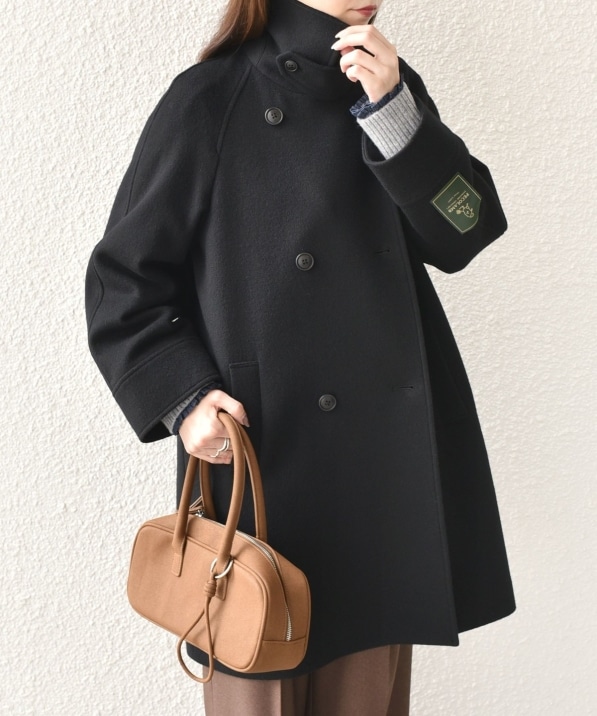 super100 Wool ラグランコクーンコート