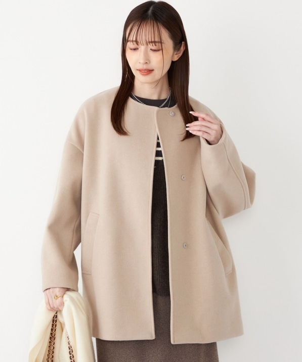 予約》SHIPS Colors:〈手洗い可能〉ジャージー メルトン ノー