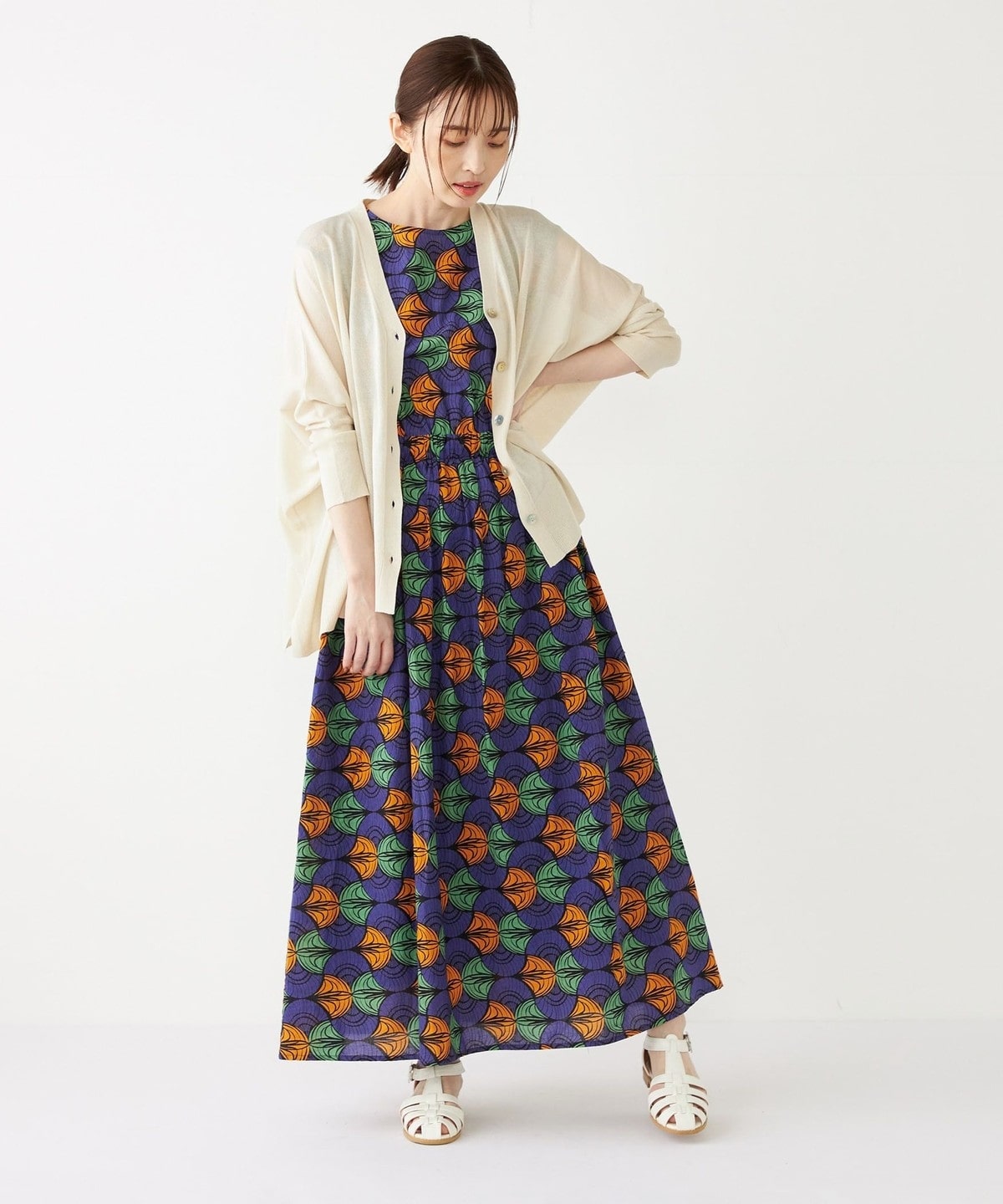 SHIPS Colors:〈手洗い可能〉バティック プリント ワンピース 