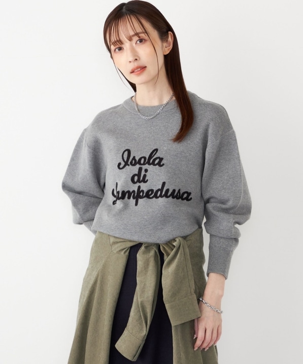 ジップスウェットライクニット ニット ジップスウェットライクニット