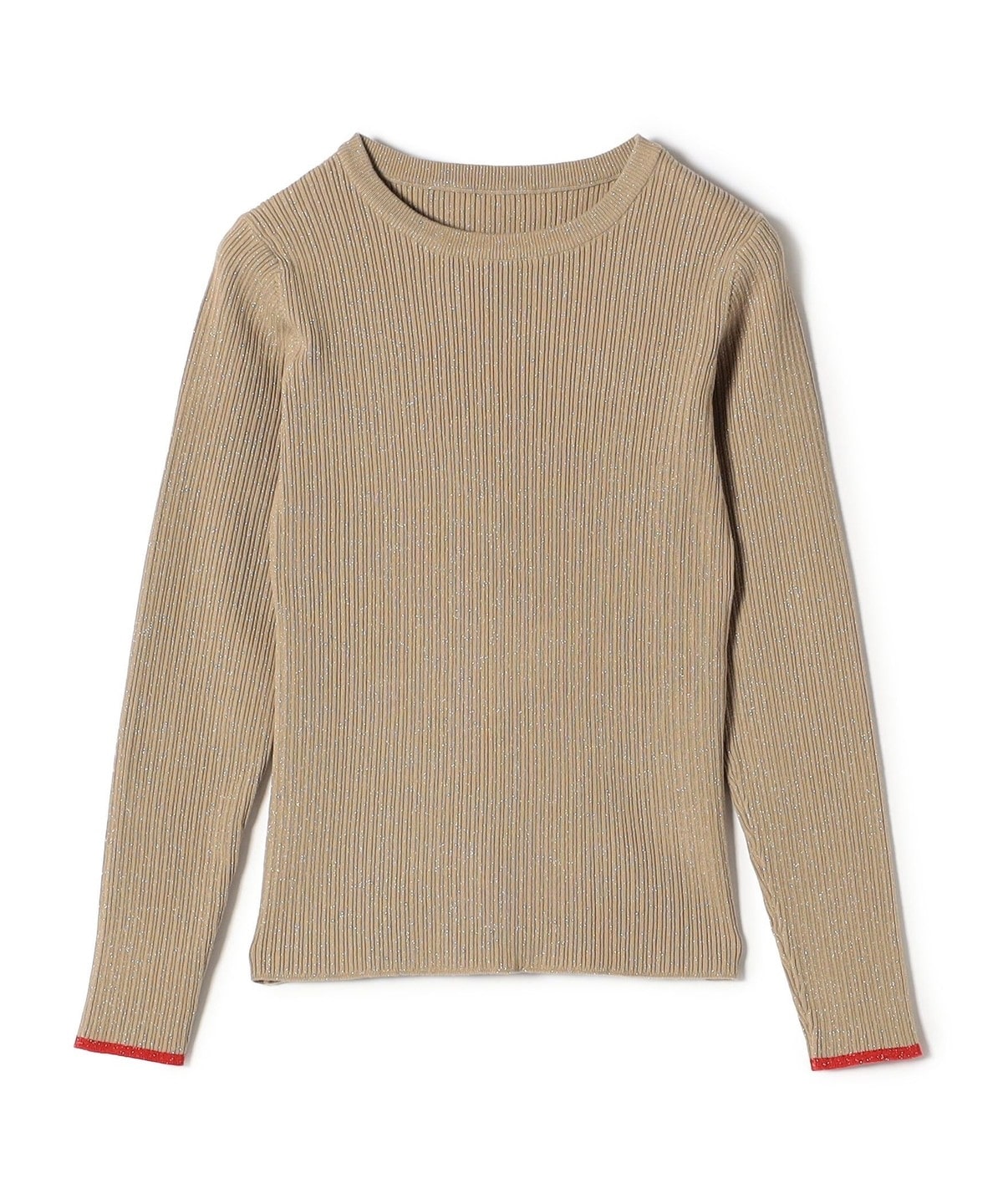 SHIPS Colors:〈手洗い可能〉ラメ リブ クルーネック ニット 